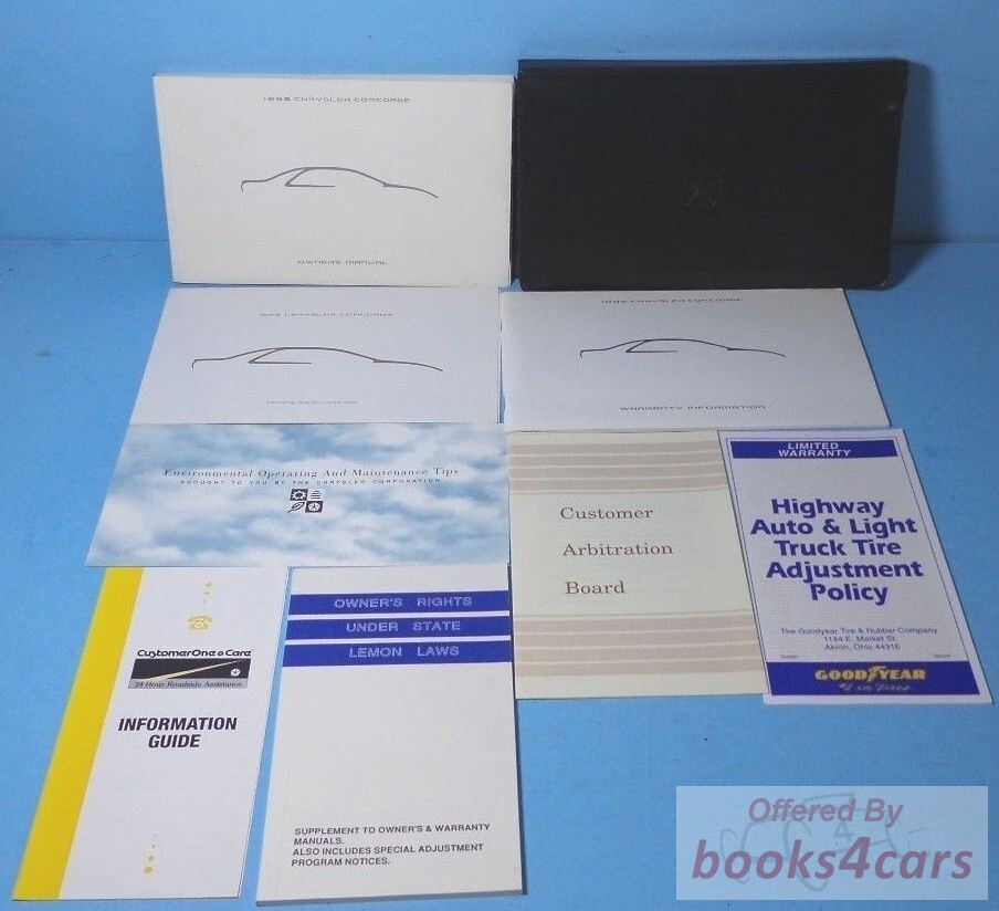 view cover of 1995 Concorde Owners manual by Chrysler