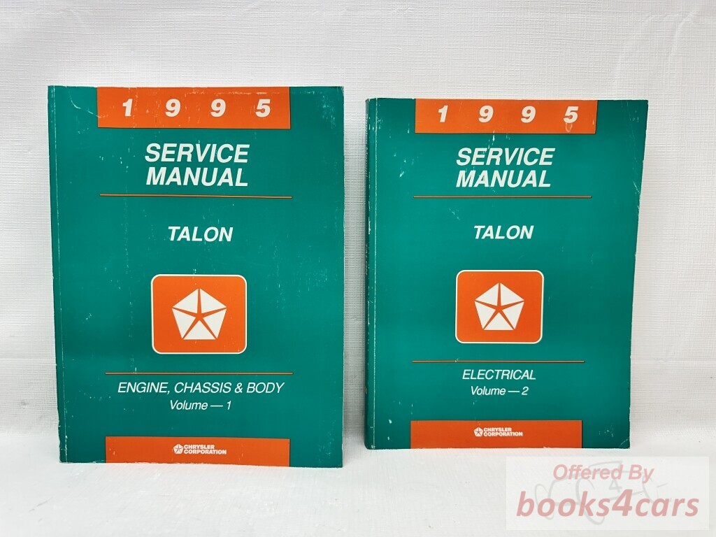 view cover of 1995 Talon Service Manual for Eagle by Chrysler & Mitsubishi