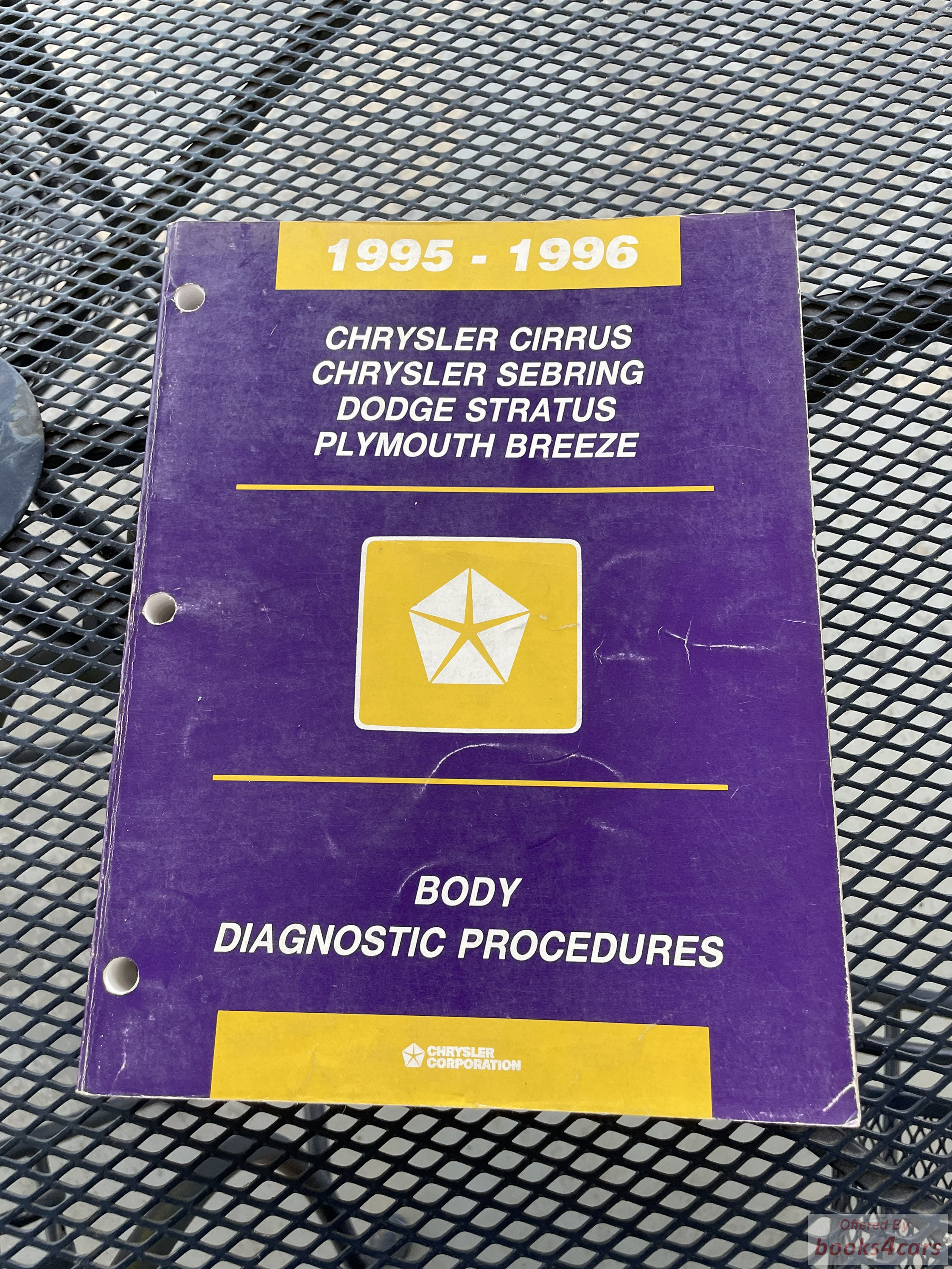 view cover of 1995-1996 Cirrus Sebring Stratus Breeze Body Diagnostic Procedures Shop Service Repair Manual by Chrysler Corp.