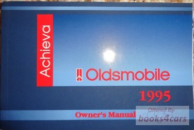 view cover of 1995 Achieva Owners Manual by Oldsmobile