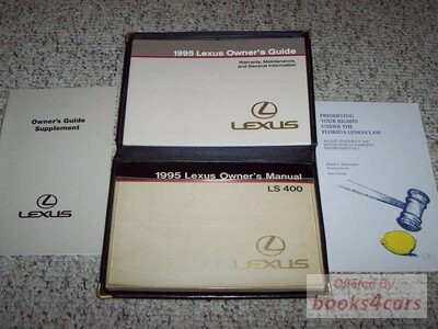 view cover of 1995 LS400 Owners Manual by Lexus LS 400 in 250 pages