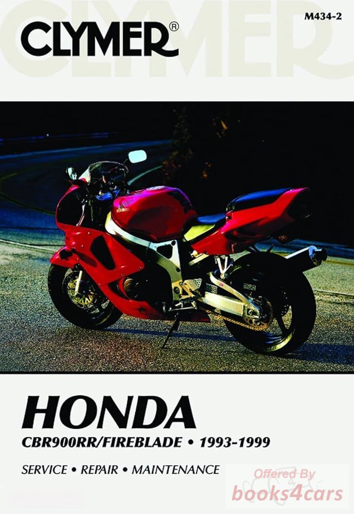 view cover of 1993-1999 Honda CBR900R Fireblade Shop Service Repair manual 500 pages by Clymer