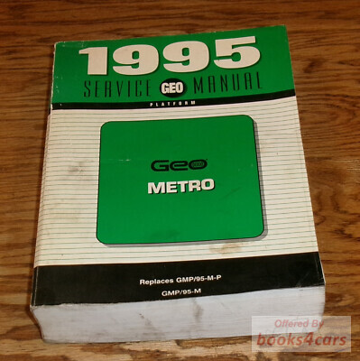 view cover of 1995 Metro Shop Service Repair Manual by Geo