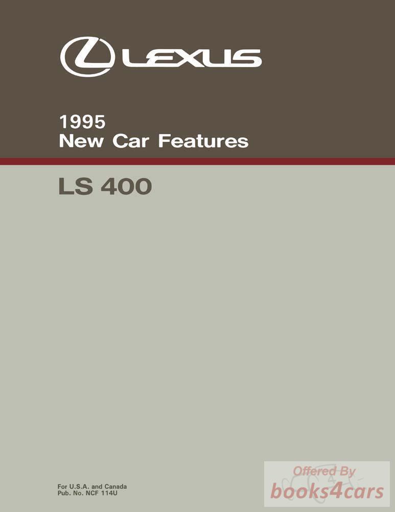 view cover of 1995 LS 400 New Car Features Manual by Lexus