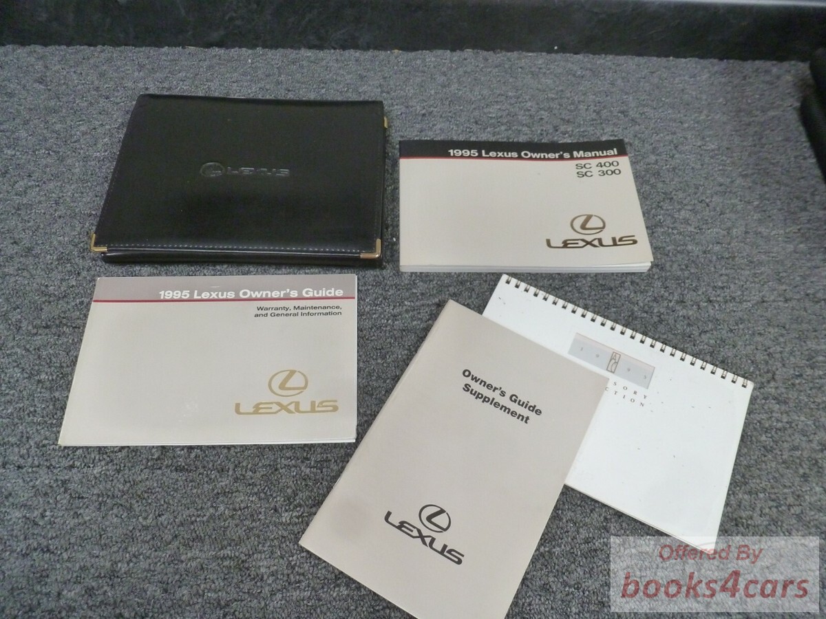 view cover of 1995 SC 300 400 Owners Manual by Lexus for SC300 & SC400