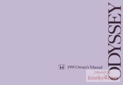 view cover of 1995 Odyssey Owners Manual by Honda