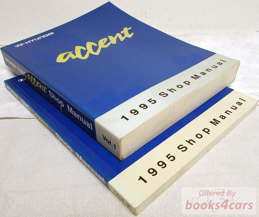 view cover of 1995 Accent Service Manual 2-volume set by Hyundai