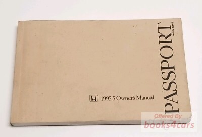 view cover of 1995 Honda Passport Owners Manual By Honda