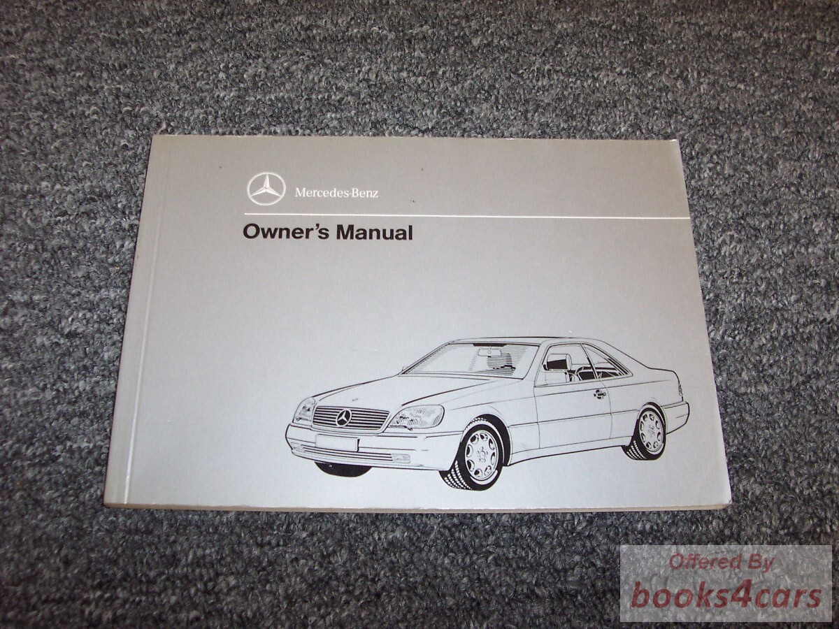 view cover of 1995 S600 S500 Coupe owner's manual by Mercedes