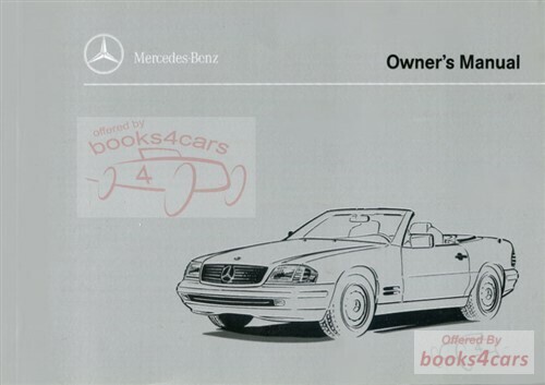 view cover of 1995 SL320 SL500 SL600 owner's owners manual by Mercedes for SL 320 500 & 600