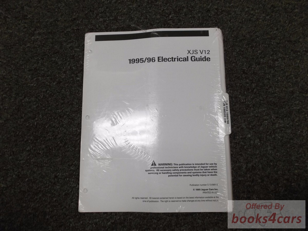 view cover of 1995 XJS V12 electrical guide by Jaguar