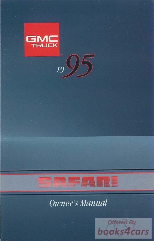 view cover of 1995 Safari Owners Manual by GMC