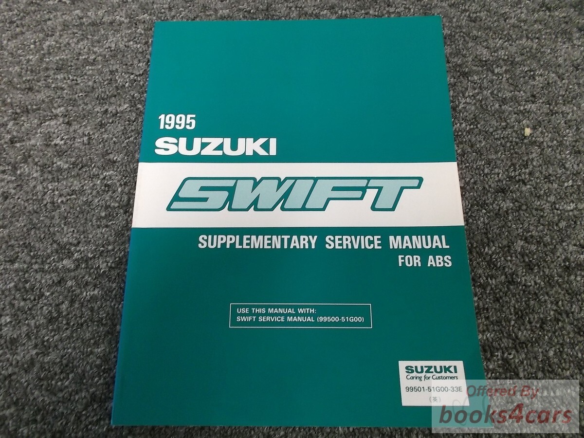 view cover of 1995 Swift Shop Service Repair Manual Supplement covering ABS by Suzuki