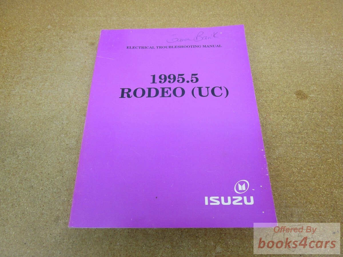 view cover of 1995.5 Rodeo electrical troubleshooting manual by Isuzu (UC)