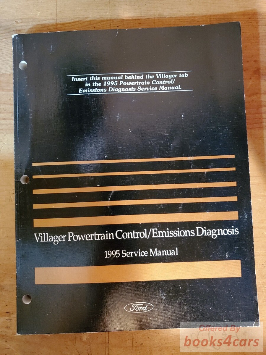 view cover of 1995 Villager Powerterain Control & Emission Diagnosis Manual by Ford Mercury