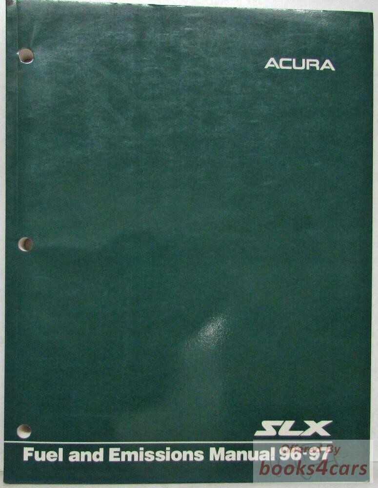 view cover of 1996 SLX Fuel and Emissions shop Service repair manual by Acura ( also applies to Isuzu Trooper )