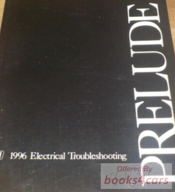 view cover of 1996 Prelude Electrical Trobleshooting Manual by Honda