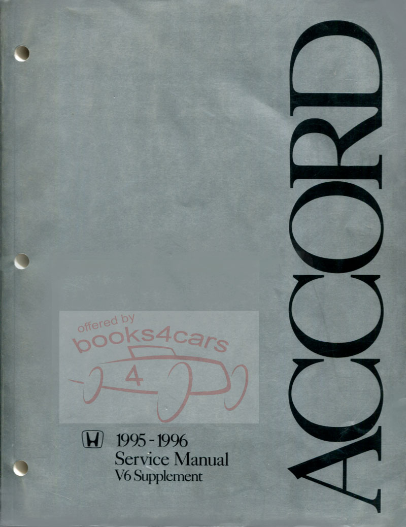 view cover of 1995-1997 4dr. V6 Shop Service Repair Manual Supplement by Honda for Accord