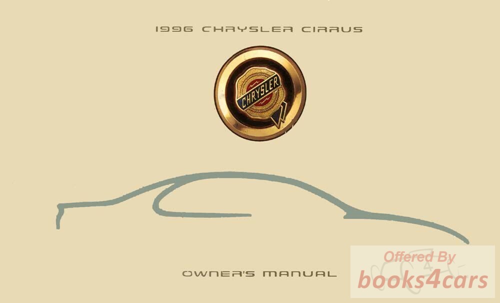view cover of 1996 Cirrus Owners manual by Chrysler