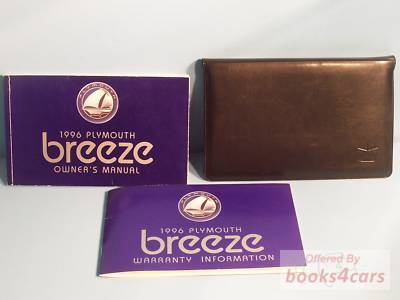 view cover of 1996 Breeze Owners manual by Plymouth