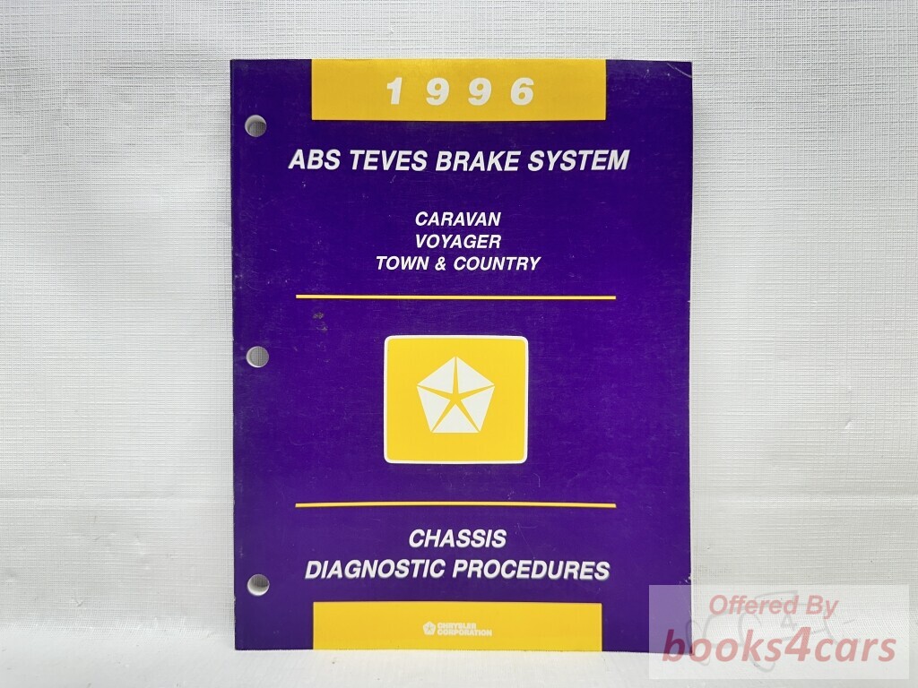 view cover of 1996 ABS Teves Brake System Chassis Diagnostic Procedures Shop Service Repair Manual for Caravan Voyager Town & Country