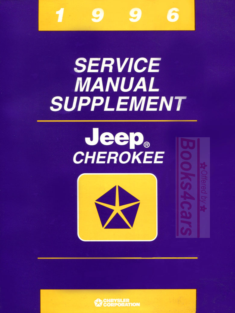 view cover of 1996 Cherokee Shop Service Repair Manual SUPPLEMENT differential driveline transmission transfer case by Jeep Chrysler XJ