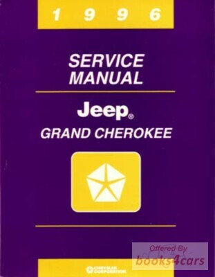 view cover of 1996 Grand Cherokee Shop Service Repair Manual for Jeep