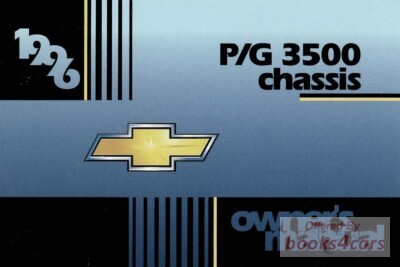 view cover of 1996 P/G 3500 HD Van Owners Manual by Chevrolet & GMC Truck