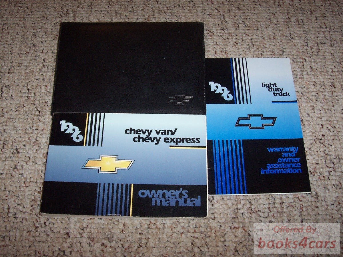 view cover of 1996 Express Owners Manual by Chevrolet Truck for Van