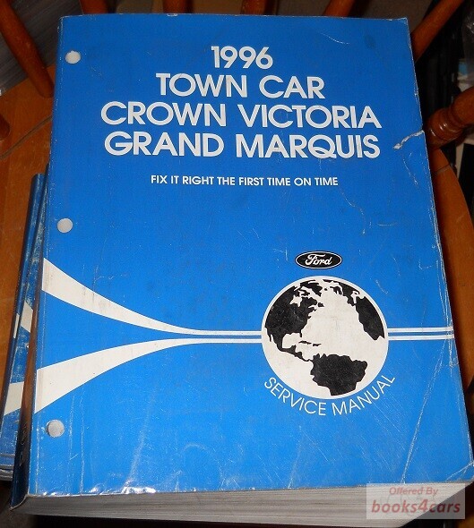 view cover of 1996 Crown Victoria Town Car Grand Marquis Service & Repair Shop Manual by Ford Lincoln & Mercury Towncar