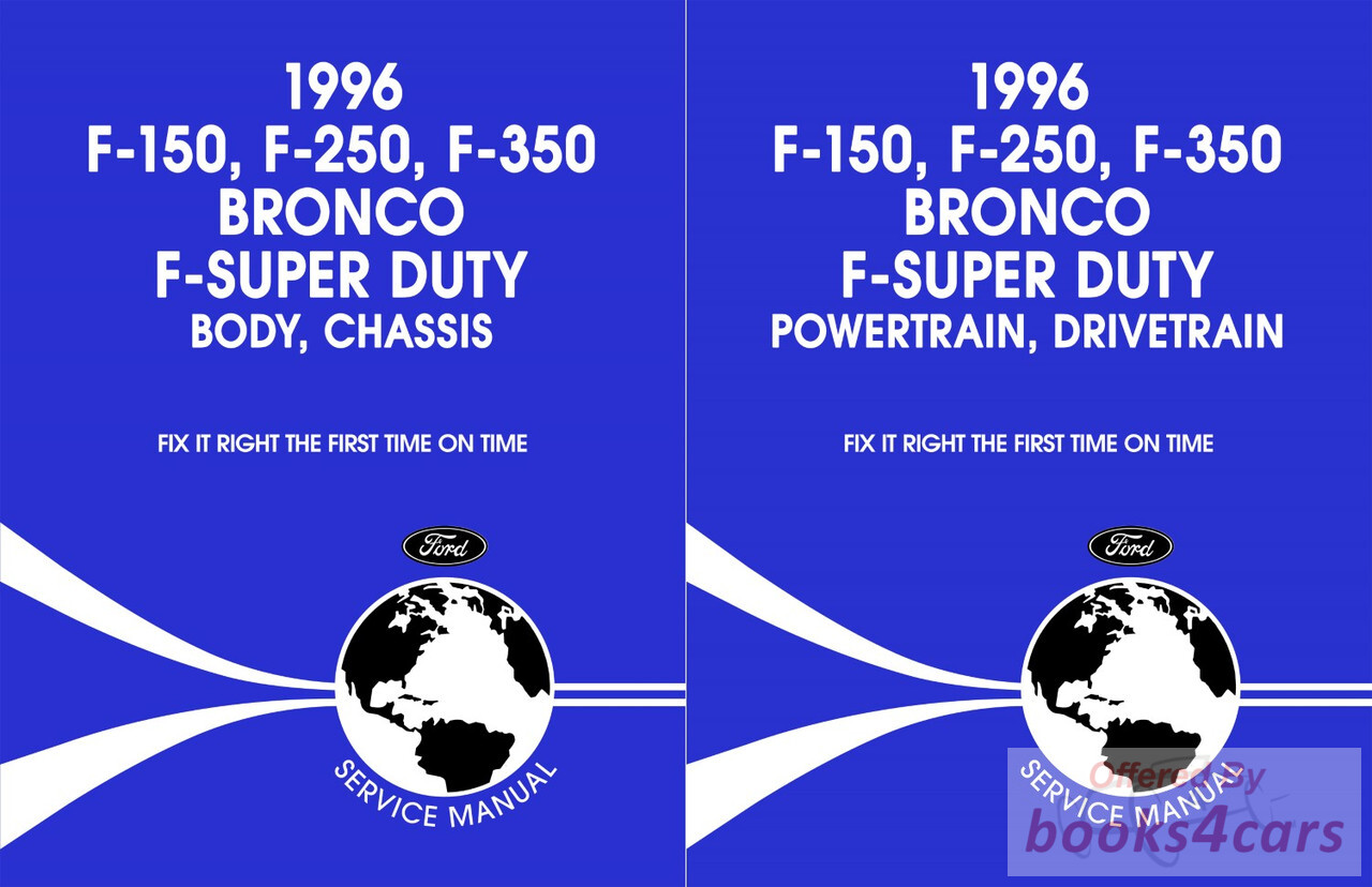 view cover of 1996 Shop Service Repair Manual for F-150 F-250 F-350 Bronco F150 F250 F350 Super Duty Trucks F53 motorhome Bronco & Econoline by Ford on Electornic Disc