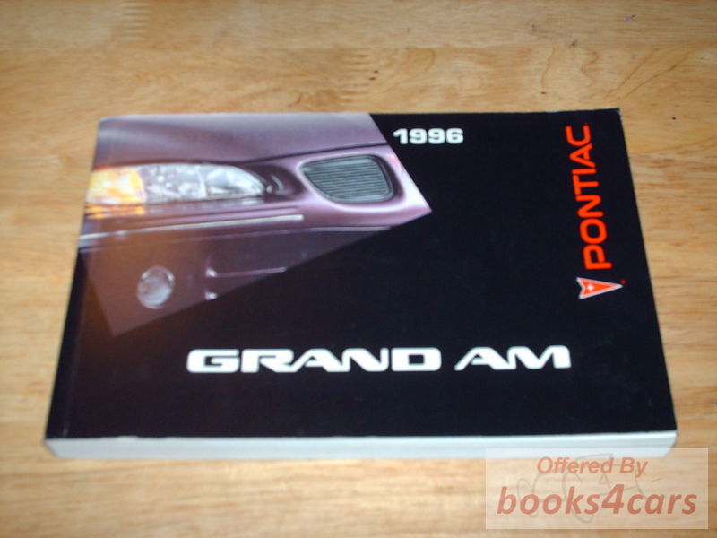 view cover of 1996 Grand Am Owners Manual by Pontiac