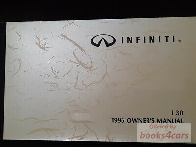 view cover of 1996 I30 Owners Manual by Infiniti for I 30