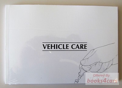 view cover of 1996 XJS Vehicle Care owners manual Guide by Jaguar XJ S