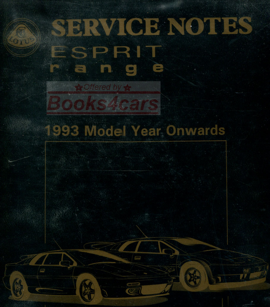 view cover of 1993-1998 Esprit shop service repair manual by Lotus (includes electrical & S4S 4 cylinder