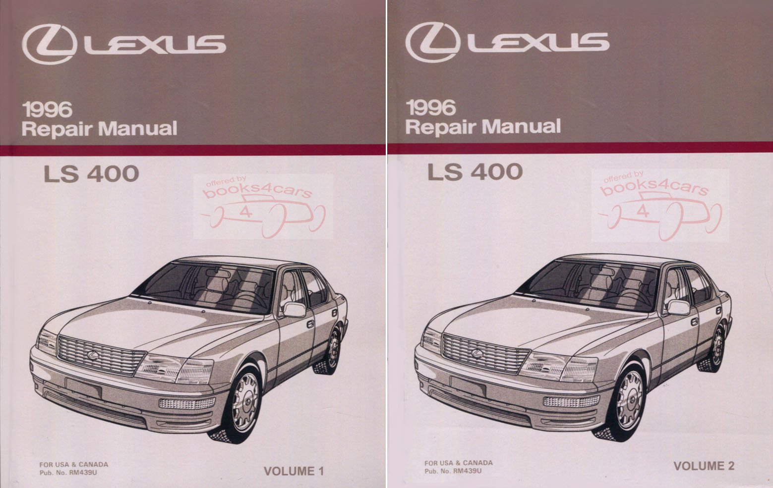view cover of 1996 LS400 Shop Service Repair Manual by Lexus for LS 400