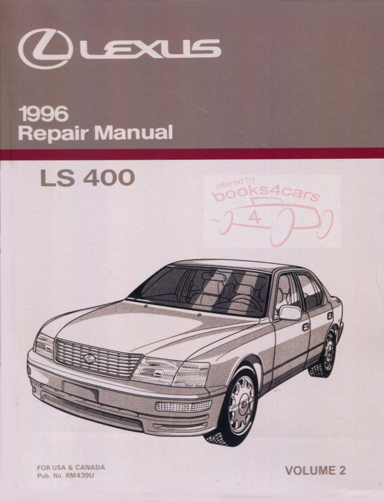 view cover of 1996 LS400 Shop Service Repair Manual by Lexus for LS 400 Brakes & Body volume 2 of 2