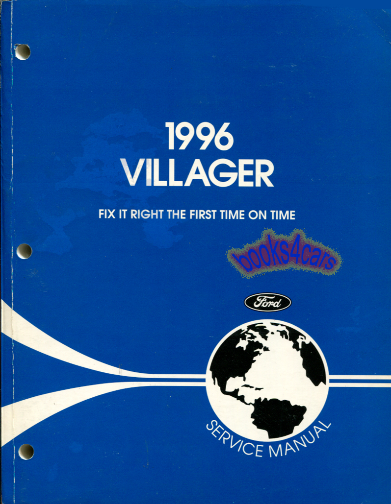 view cover of 1996 Villager Shop Service Repair Manual by Mercury/Ford