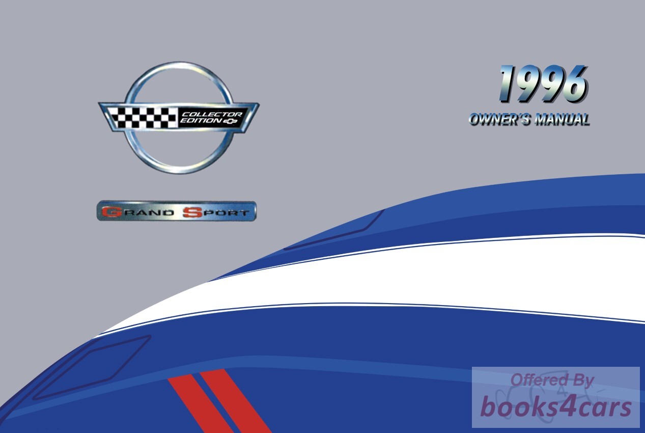 view cover of 1996 Corvette Owners Manual by Chevrolet