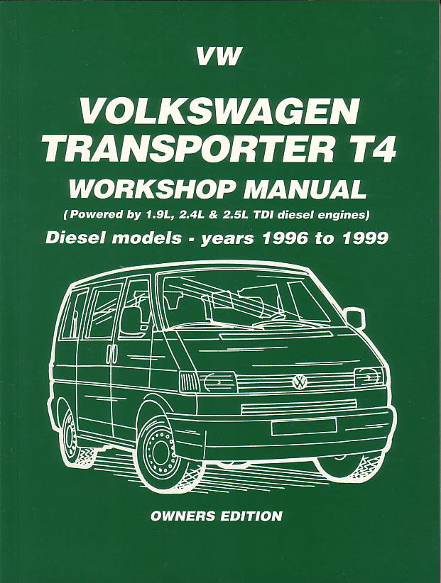 view cover of 1996-1999 Volkswagen Eurovan Transporter T4 Shop Service Repair Manual with GAS PETROL 2.5 5 cyl & 4 cyl 2.0 & 1.8 165 pages