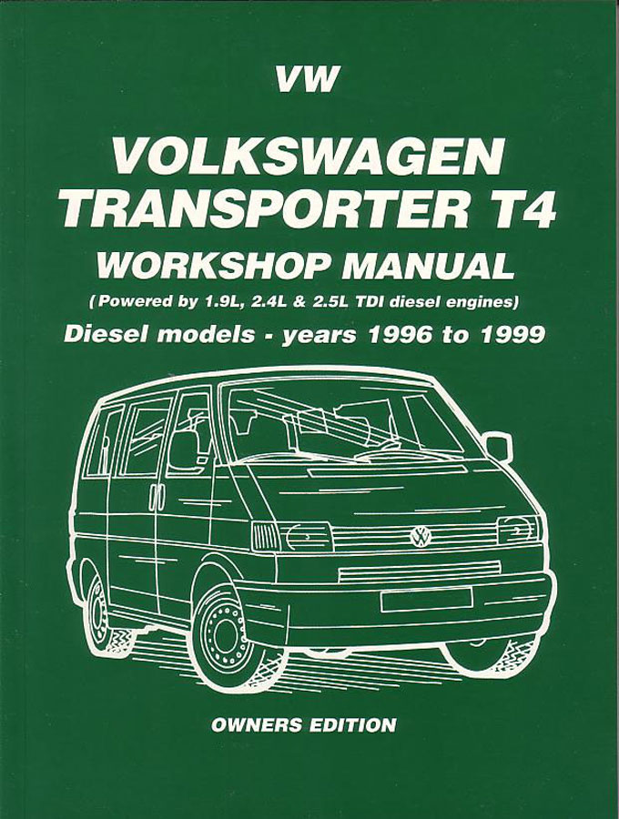 view cover of 1996-1999 Volkswagen Eurovan Transporter T4 Shop Service Repair Manual with DIESEL 1.9 2.4 & 2.5 TDI 165 pages