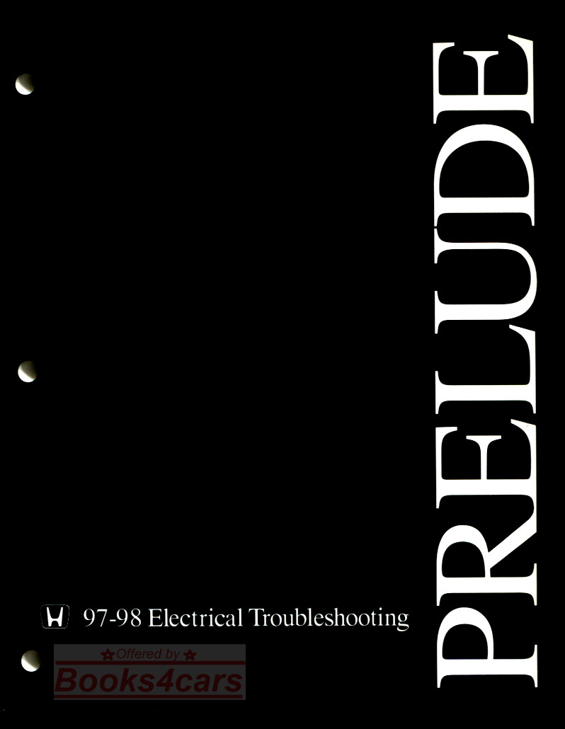 view cover of 1997-1998 Prelude Electrical Trobleshooting Manual by Honda