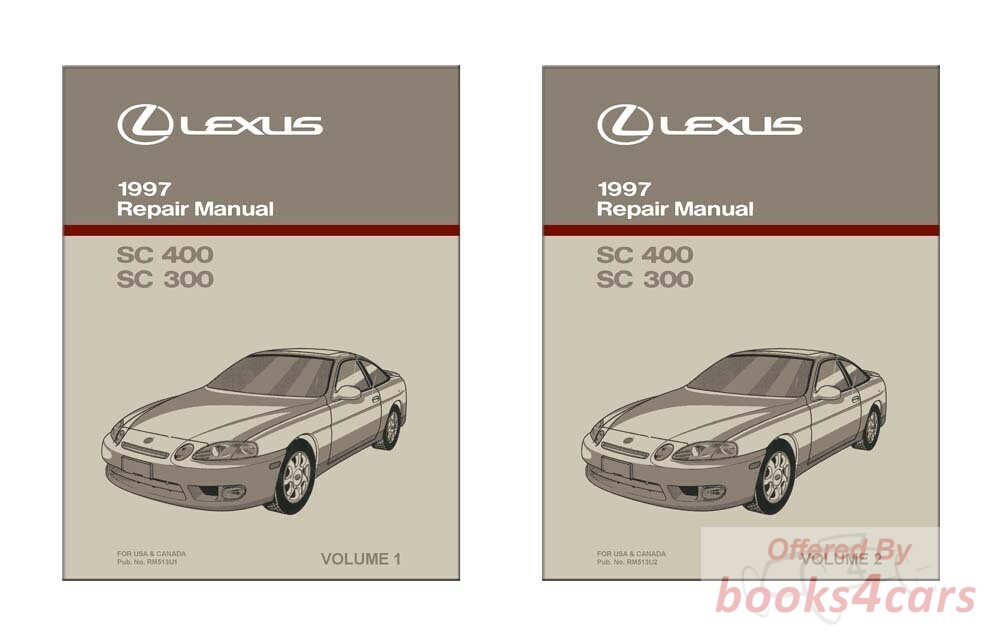 view cover of 1997 SC Shop Service Repair Manual by Lexus Vol #2 covering steering Body & body electrical air conditioning for SC300 & SC400 300 & 400