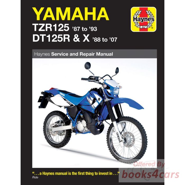 view cover of 1987-2007 Yamaha TZR125 DT125R DT125X Shop Service Repair Manual by Haynes - covers the 87-93 TZR125 - 88-07 DT125R - 05-07 DT125X
