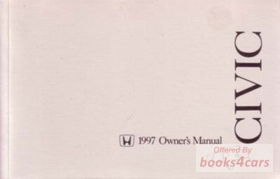 view cover of 1997 Civic Coupe Owners Manual by Honda