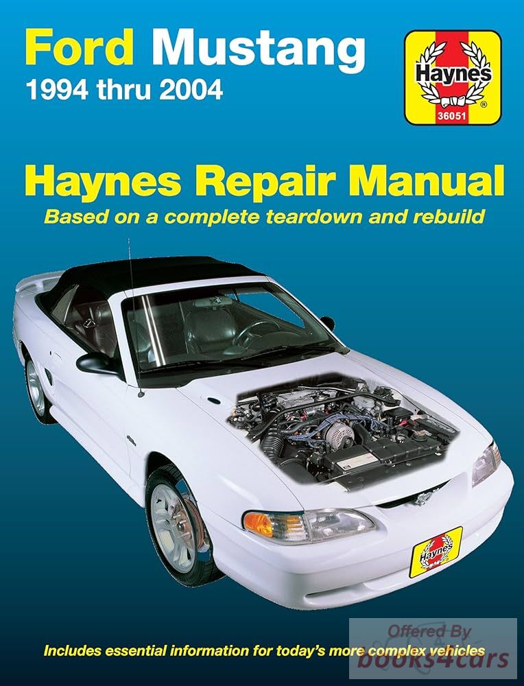view cover of 1994-2004 Ford Mustang shop service repair manual by Haynes