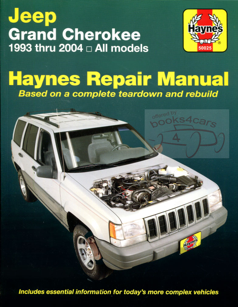 view cover of 1993-2004 Jeep Grand Cherokee shop service repair manual by Haynes
