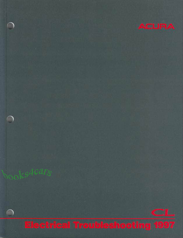 view cover of 1997 CL Electrical Troubleshooting Manual by Acura