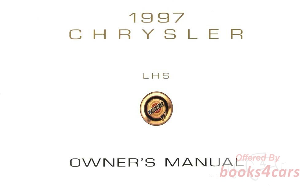 view cover of 1997 LHS Owner's Manual by Chrysler