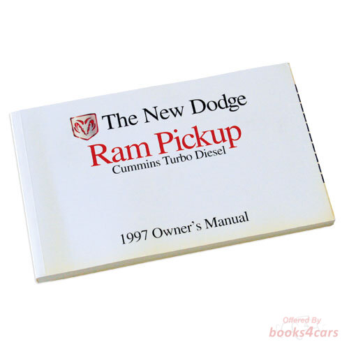 view cover of 1997 Diesel Ram Truck Owners manual by Dodge